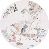 南海禪寺 妙林居士 人物畫《講經論道圖》