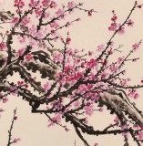 中國老子書畫院副院長 朱祖義四尺《傲雪迎春》