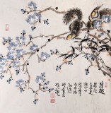曲逸之 四尺斗方《清趣》 河南省著名花鳥畫家