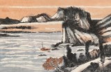 胡書文 四尺對開《秋韻圖》中國書畫院創作院副院長（詢價）