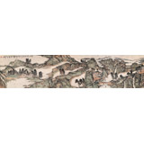 胡書文 八尺對開《溪山云雨圖》中國書畫院創作院副院長（詢價）
