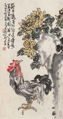 曲逸之 三尺《吉祥如意》 河南省著名花鳥畫家