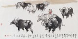 王向陽 四尺國畫《短笛橫吹隔隴聞》 中國美術家協會會員（詢價）