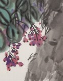 劉紀 四尺三開《花蔭低語》 中國畫大家 真跡收藏（詢價）