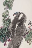 劉紀 四尺三開《花蔭低語》 中國畫大家 真跡收藏（詢價）