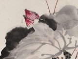 已故山野派繪畫大家鄒友蒸《清荷圖》 1984年作