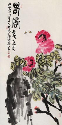 曲逸之 四尺《春風(fēng)》 河南省著名花鳥畫家
