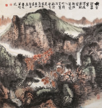 胡書文 四尺斗方《秋色賦》中國書畫院創作院副院長（詢價）