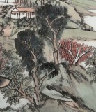 胡書文 四尺《溪山秋意圖》中國書畫院創作院副院長（詢價）