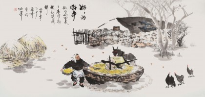 張春奇 四尺《奶奶的心事》徐悲鴻紀念館藝術中心理事（詢價）