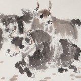 著名牦牛畫(huà)家 王文煜 四尺《前程遠(yuǎn)大》