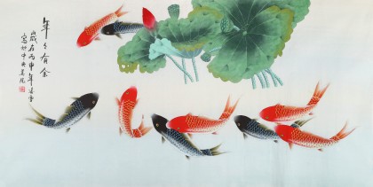 北京美協凌雪四尺《年年有余》