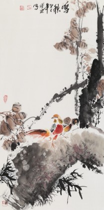 王寶欽 三尺《鳴秋》當代花鳥牡丹畫名家（詢價）