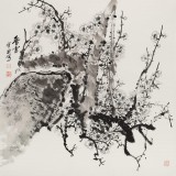 王寶欽 四尺斗方作品《香雪》當(dāng)代花鳥牡丹畫名家（詢價(jià)）