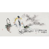 【已售】北京美協(xié)張春奇 四尺《時珍問藥尋百草》（詢價）
