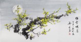 何華賢 三尺《梅雪映月》 潁淮書畫名家
