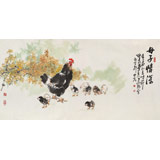王向陽 四尺《母子情深》 當代著名畫家（詢價）