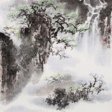 王凌云 四尺斗方《云山懸飛瀑》（微信詢價）