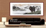 王貴邱 小六尺《天涯云水間》 當(dāng)代著名藏獒畫家