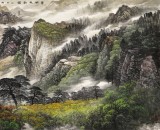 【已售】李碧峰 小八尺《碧湖秋韻圖》 中國書畫家協會理事