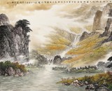 【已售】李碧峰 小八尺《碧湖秋韻圖》 中國書畫家協會理事