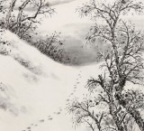 國家畫院劉金河四尺斗方作品《寒林雪韻》（詢價）