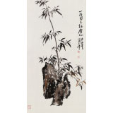 李明成寫意竹子《一枝寒玉報塵心》