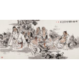 楊西沐 四尺《竹林七賢圖》 中國美術(shù)家協(xié)會會員（詢價）