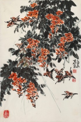 鄒友蒸 《無限春暉》2000年 已故山野派繪畫大家