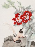 凌雪 四條屏《四季花鳥》 北京美協會員