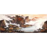 張慧仁 小八尺《金秋神韻圖》 廣西山水畫家協(xié)會常務理事