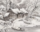 劉金河 四尺斗方《晚來天欲雪》 中美協會員（詢價）