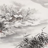 劉金河 四尺斗方《晚來天欲雪》 中美協會員（詢價）