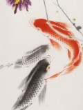 孫海峰 四條屏《年年有余》 安徽省美協會員