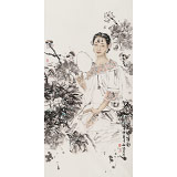 楊西沐 四尺《荷塘清韻》 中國(guó)美術(shù)家協(xié)會(huì)會(huì)員（詢價(jià)）