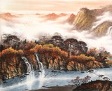 張慧仁 小八尺《秋山流泉》 廣西山水畫家協會常務理事