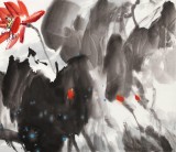 庾超然 四尺《出水荷風帶露香》 黃鶴樓書畫院院長