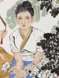 南海禪寺 妙林居士 四尺《姐妹花》