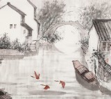 張春奇 四尺《水鄉細雨絲絲梳》徐悲鴻紀念館藝術中心理事（詢價）