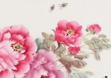 【已售】梁景欣 四尺斗方《花開富貴》 青大美院學院派畫家
