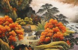 【已售】楊銘昌小八尺《秋山晴曉》安徽山水畫研究協會理事