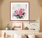 【已售】梁景欣 四尺斗方《富貴平安》 青大美院學(xué)院派畫家