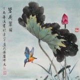 【已售】孫浩群《碧荷翠羽》 八十歲學院派繪畫名家（詢價）