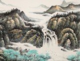 徐來選 六尺《點染朱墨寫春山》 河南美協會員