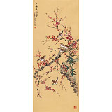 【已售】南海禪寺 妙林居士 四尺《紅梅雀躍圖》