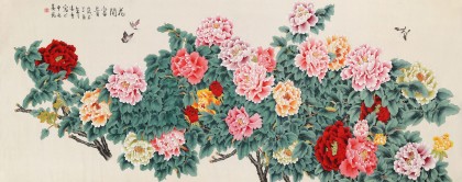 【已售】凌雪 小八尺《花開富貴》 北京美協會員