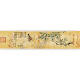 【已售】曲逸之 四尺對開《紫藤花開》 中國美術(shù)學(xué)院著名花鳥畫家