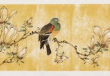 【已售】曲逸之 四尺對開《玉蘭》 河南省著名花鳥畫家
