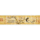 【已售】曲逸之 四尺對開《玉蘭》 河南省著名花鳥畫家