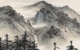 【已售】劉金河 四尺《萬(wàn)重古木抱晴煙》 國(guó)家畫(huà)院山水名家